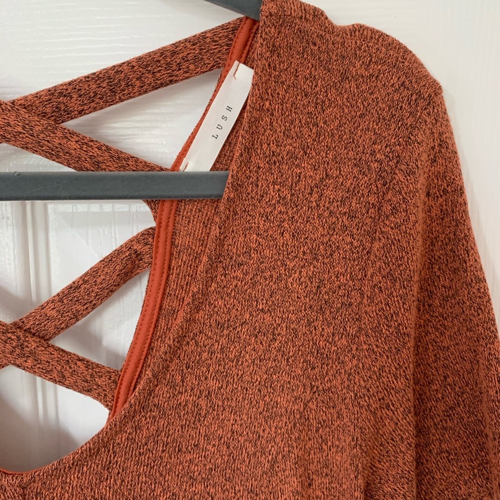 Lush orange speckled dress